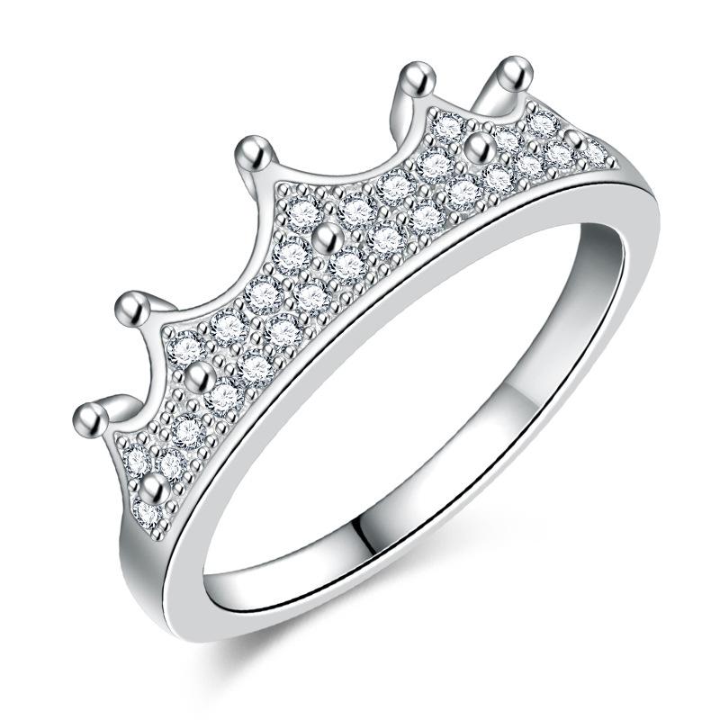 Lindon Classic Copper Alloy Zircon Ring Ladies Jewelry Wedding Promise Party Gift