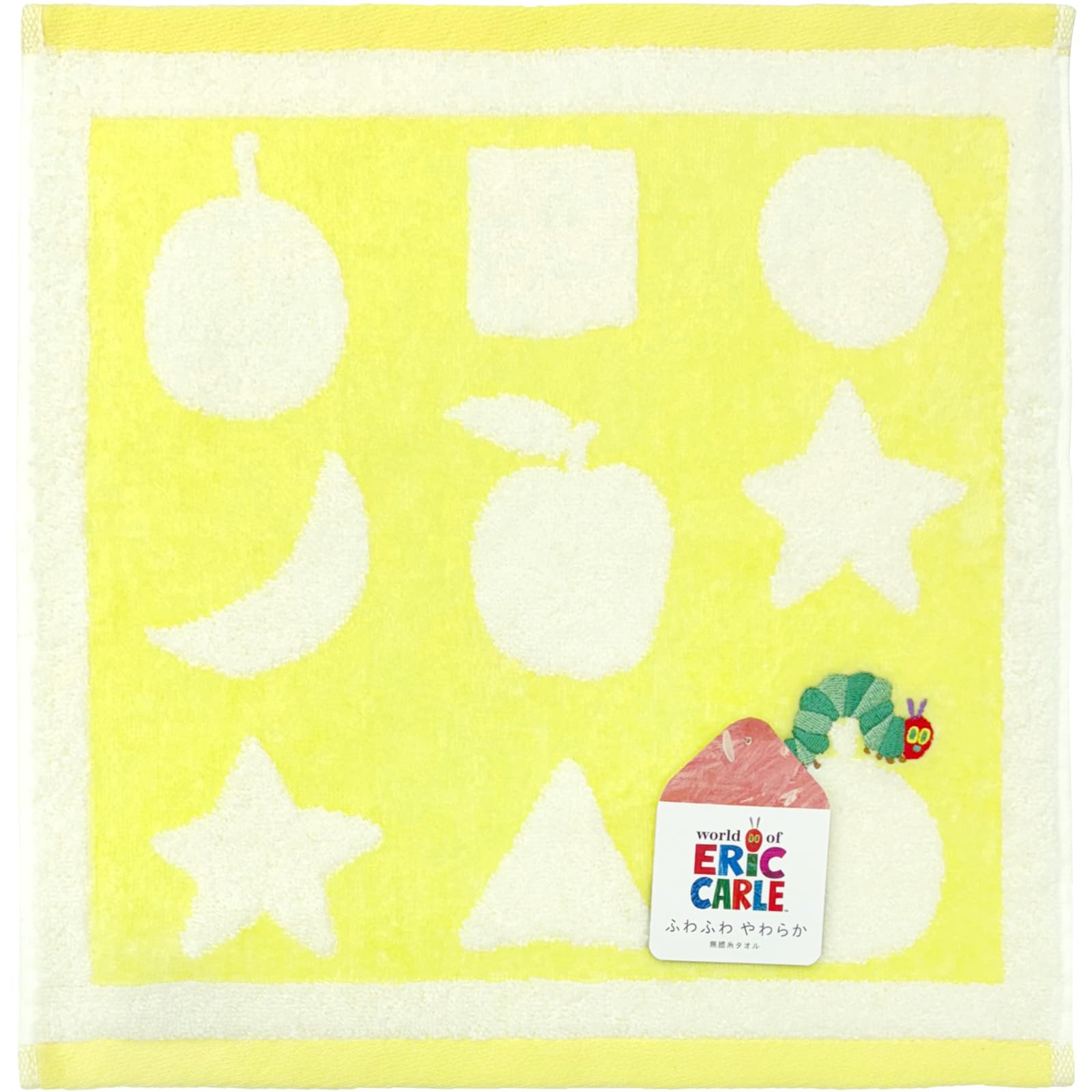 Hayashi Hand 33 x 35 The Very Hungry Caterpillar WP433203 Towel, Approx. cm, Shape, Yellow,