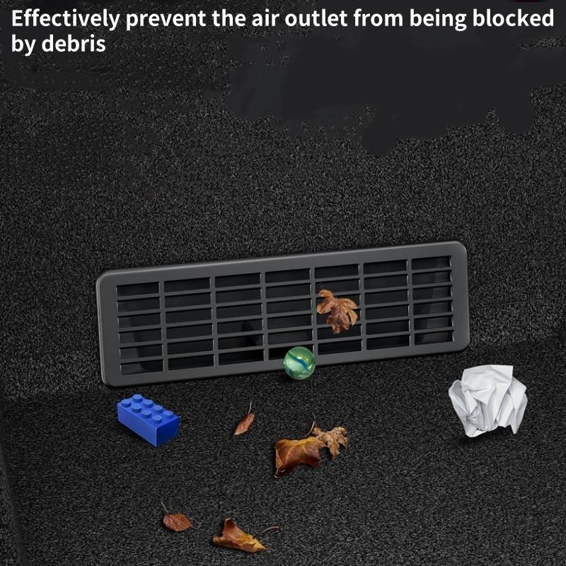 For Tesla Model Y Juniper Launch 2025 Under Seat Air Vent Cover ABS Backseat Protective Cover Vent Mesh Filter Accessories 2Pcs