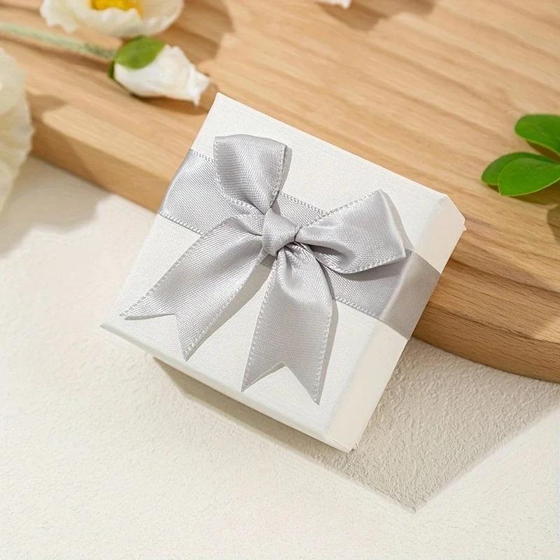 4pcs-Gift Box - Bow Small Jewelry Box Ring, Earrings, and Necklace Storage Box