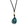 Cord Necklace Gemstone Pendant – Howlite Teardrop