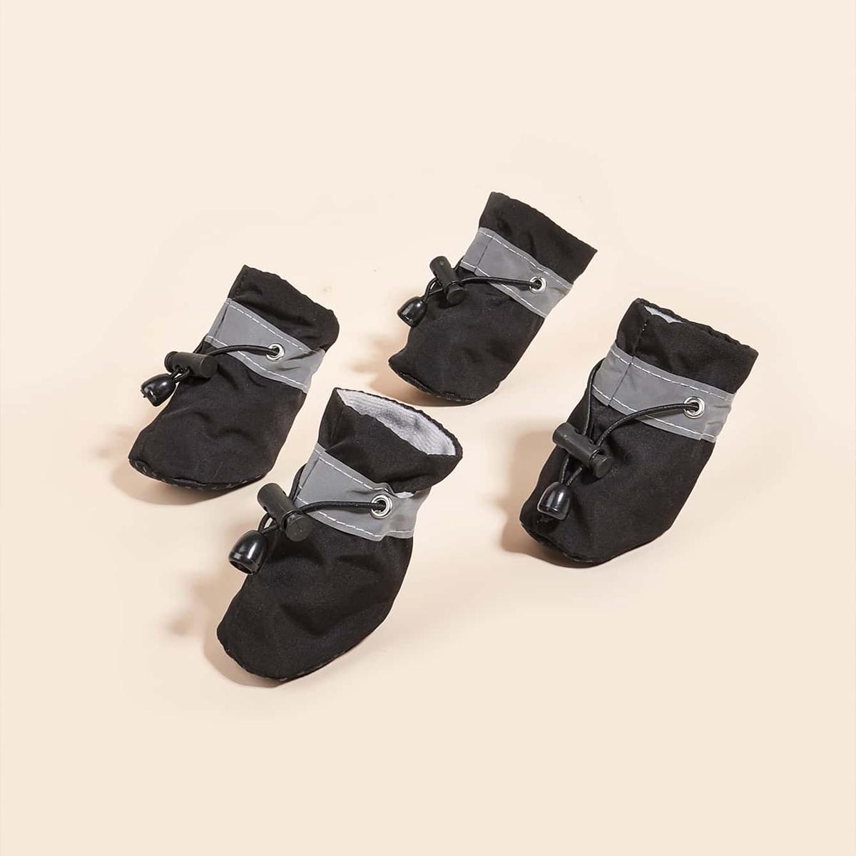 

4 комплекта дорожных чехлов для обуви для питомцев S чёрный