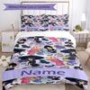 3pcs Custom Name Wednesday Bedding Set Duvet Cover Closure Includes 1 Duvet Cover & 2 Pillowcases, Soft and Comfortable for All Seasons.