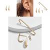 Contemporary Alloy Earrings Set Minimalist And Stylish Ear Studs For Women