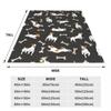 Couverture en flanelle pour chien Jack Russell Terrier, couverture douce et chaude avec Animal mignon pour canapé-lit, couvre-lit imprimé de voyage