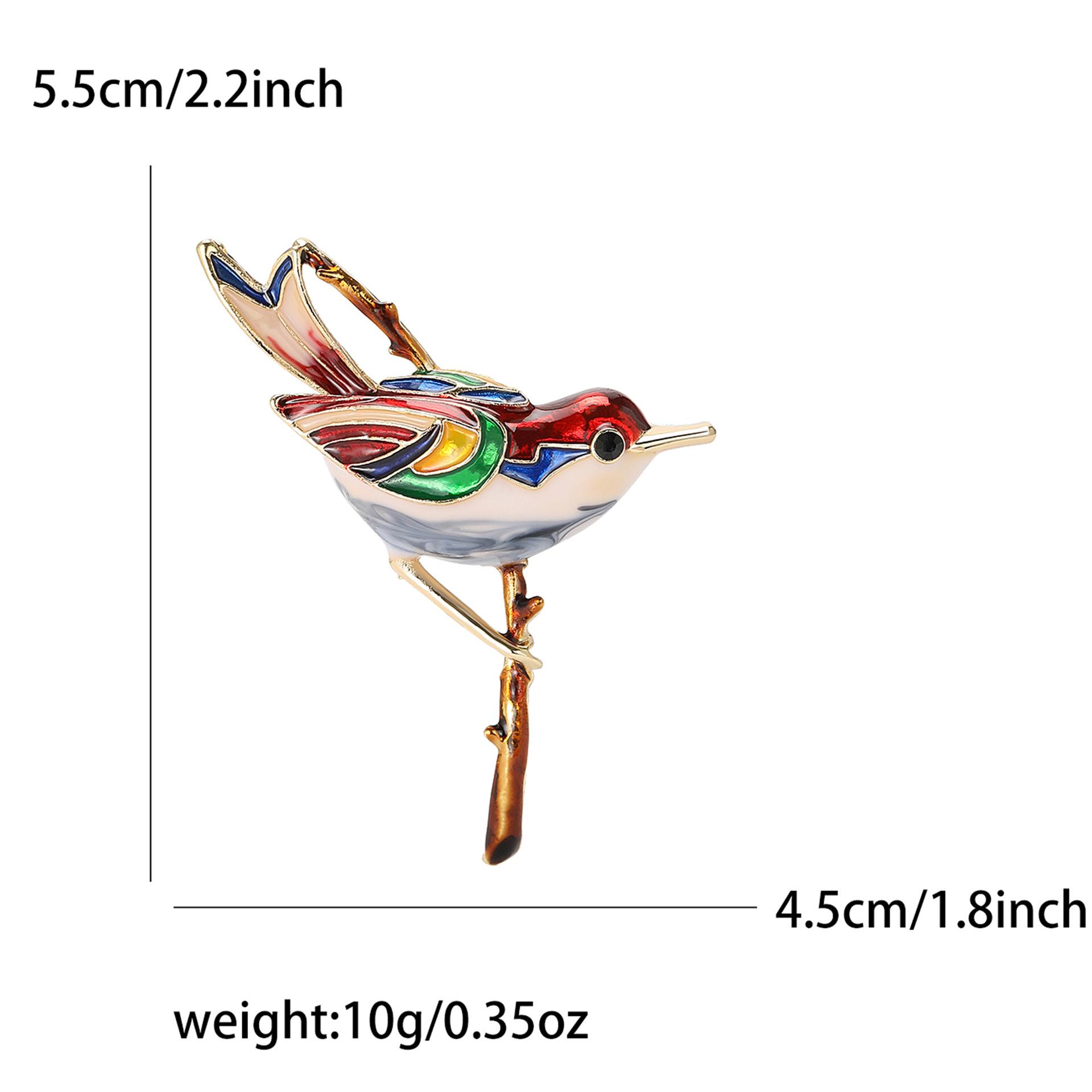 

Брошь-птица из сплава с эмалью Модный простой женский костюм кардиган корсаж украшение булавка