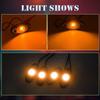 4x Amber Yellow LED Rock Lights Underbody Glow Lamp for Offroad SUV Pickup Truck