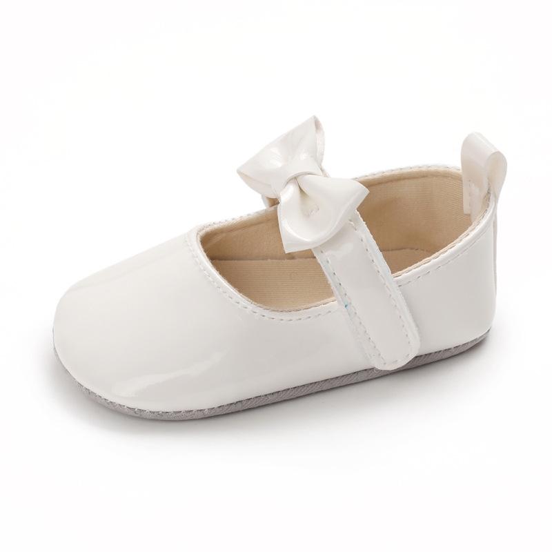 Scarpe da Neonato Scarpe da Bambina Piccola PU Antiscivolo Fiocco Scarpe Classiche da Principessa Scarpe da Primo Passo per Bambini Piccoli Scarpe da Culla
