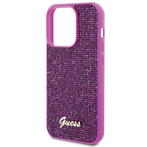 Guess Guhcp15Lpmsdgsf Iphone 15 Pro 6.1 Fuksja/Fuschia Hardcase Disco Metal Script