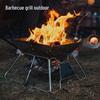 Portable Folding Stainless Steel Barbecue Grill & Fire Pit