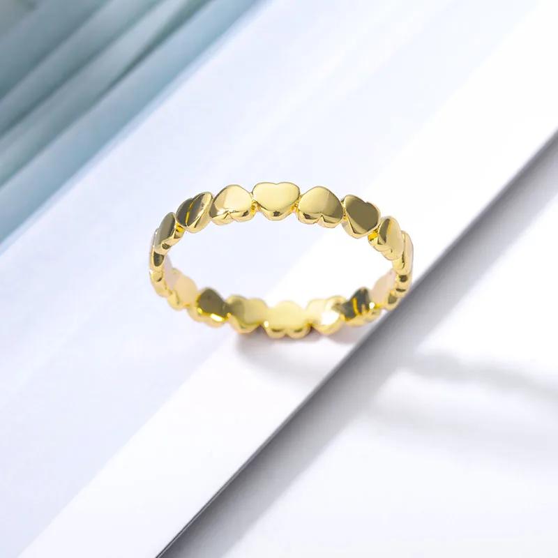 Cute Simple Heart Rings for Women Men Stainless Steel Gold Color Love Finger Rings Couple Wedding Jewelry Christmas 2026 Gift