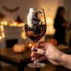 Bicchiere da Vino Zucca Strega Dipinto a Mano Grande Capacità Bicchiere da Bevanda di Halloween Bevanda Festiva