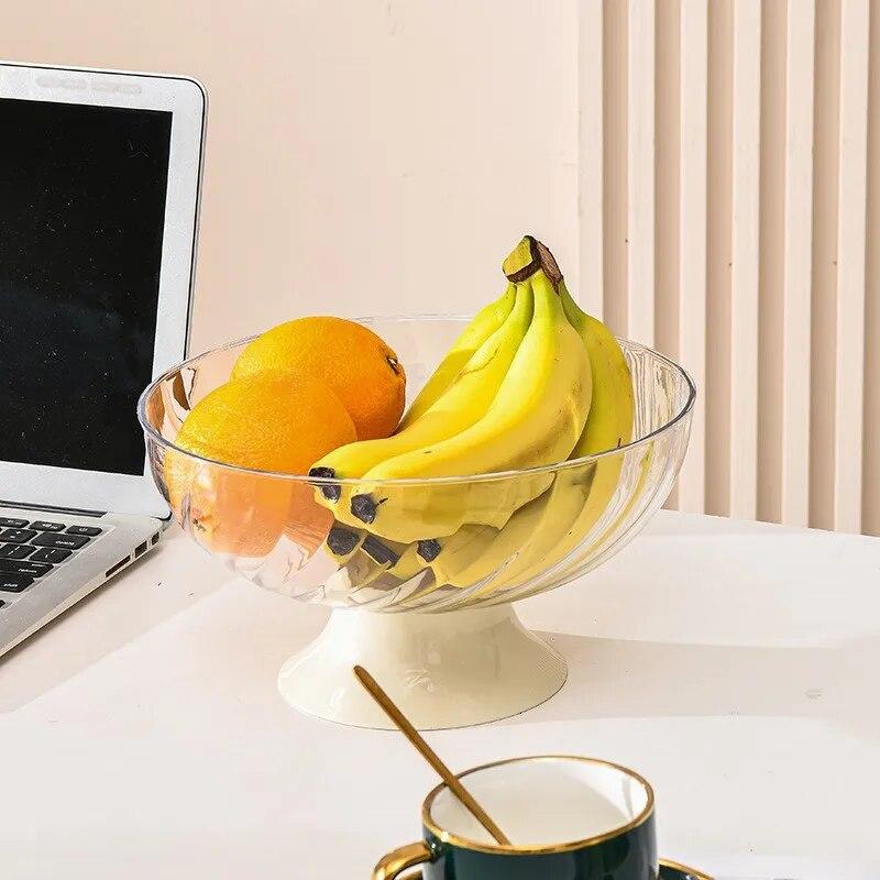 Kreative neue high-legged transparent band-bedeckt obst platte haushalt wohnzimmer bär platte