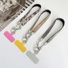 Mobile Phone Lanyard Crossbody for Women, Fashionable Flash Diamond Wide Strap, Long Outdoor Phone Case with Side Back Option