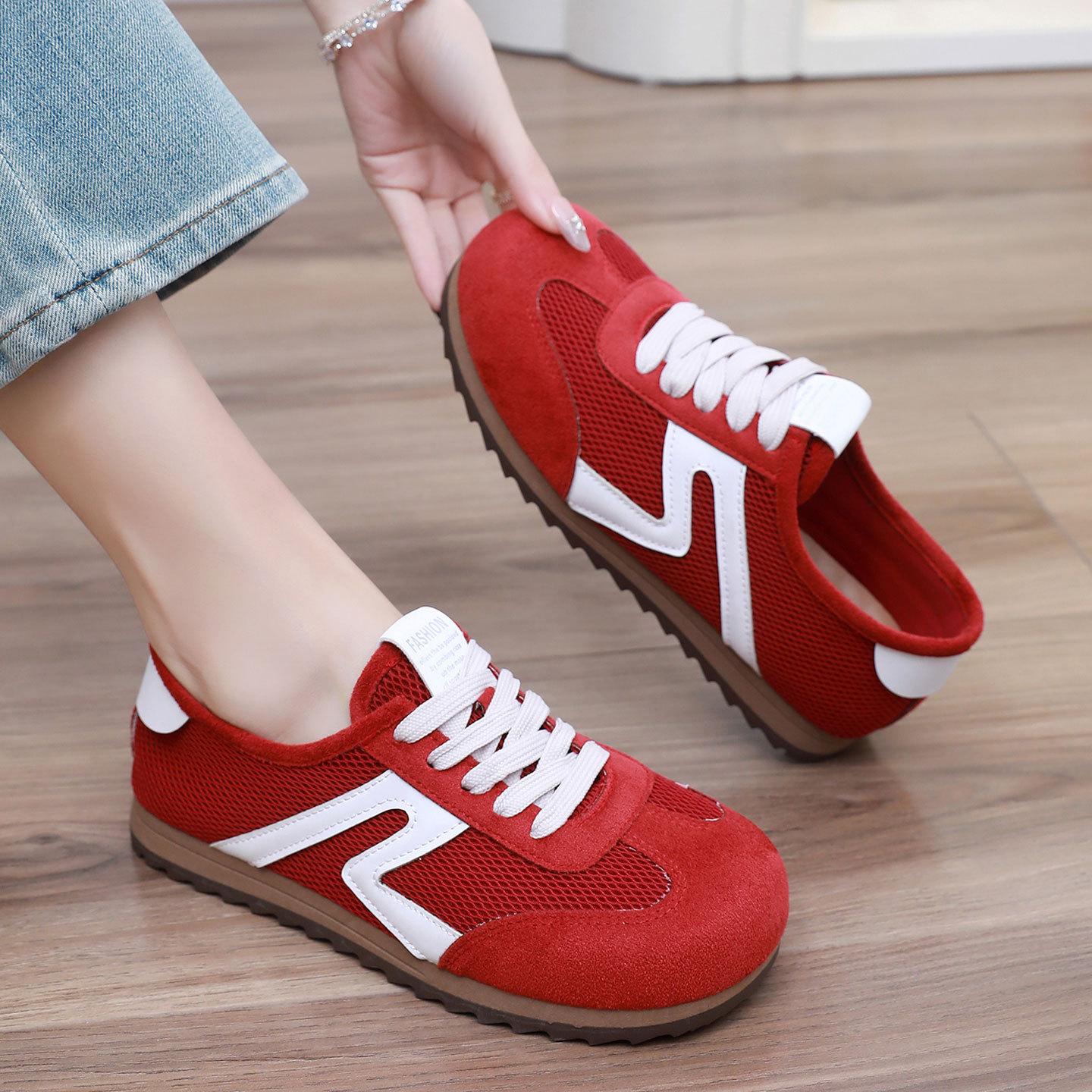 

Yellow shoes women, new spring versatile shoes breathable sports and leisure board shoes red 35 красный