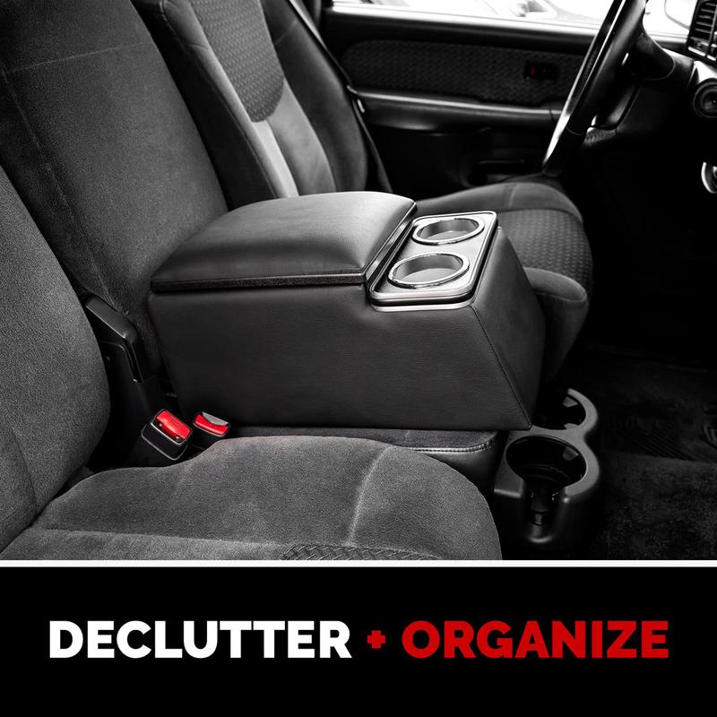 Car Rear Seat Armrest Storage Box With 2 Cup Holder Auto 2 Row Console Box Backseat Arm Rest For Car Interior Accessories