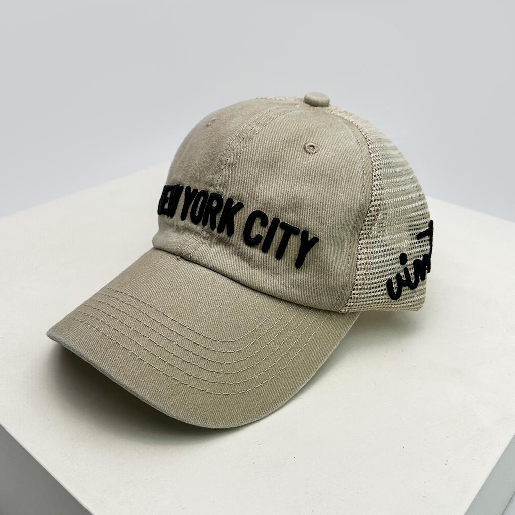 Letter Embroidery Mesh Baseball Hats Sunshade Simple Versatile New Unisex Color Block Fashion Trucker Caps Outdoor Casual Retro