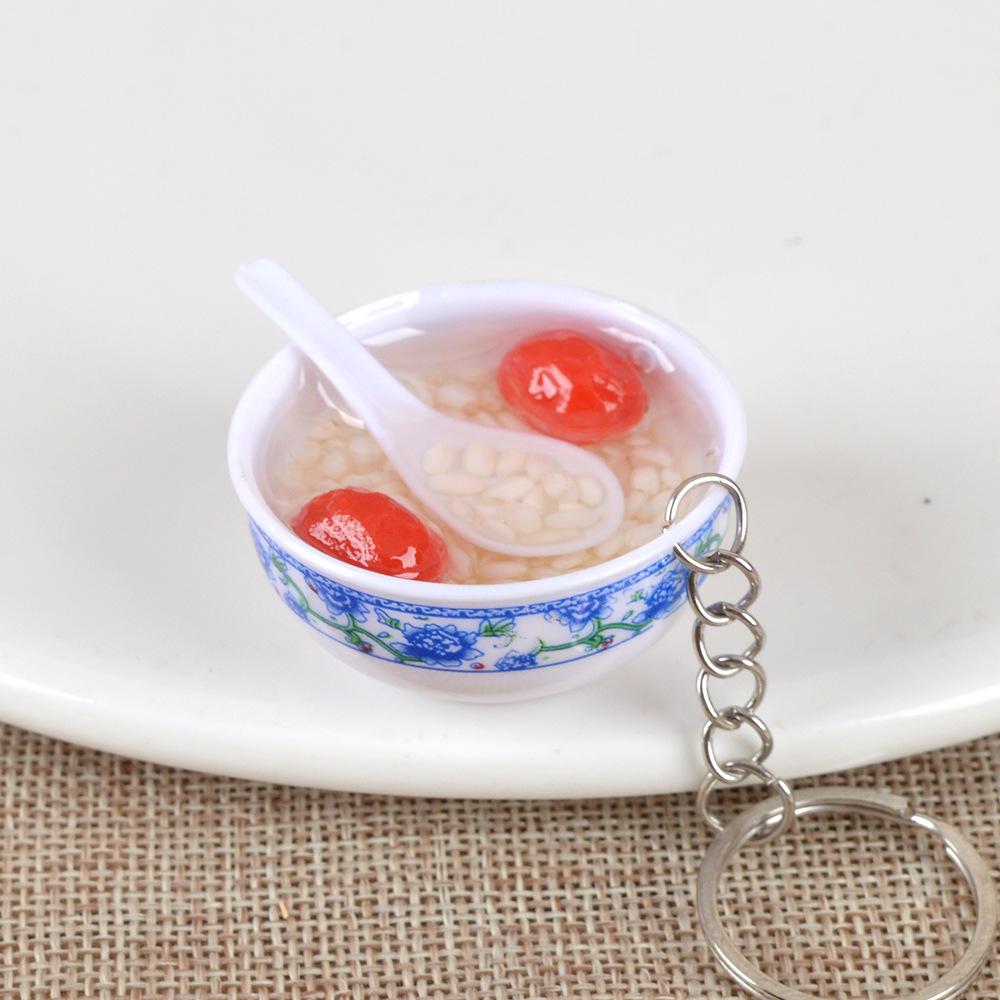 Kids' Mini Kitchenware: Noodle Bowl Keychain Fun Toy & Student Souvenir