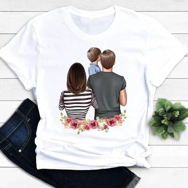 Women Clothing Mom Mama Love Mother Son Short Sleeve Graphic Tee T-shirts Female Ladies Fashion Casual Summer Tshirt Clothes