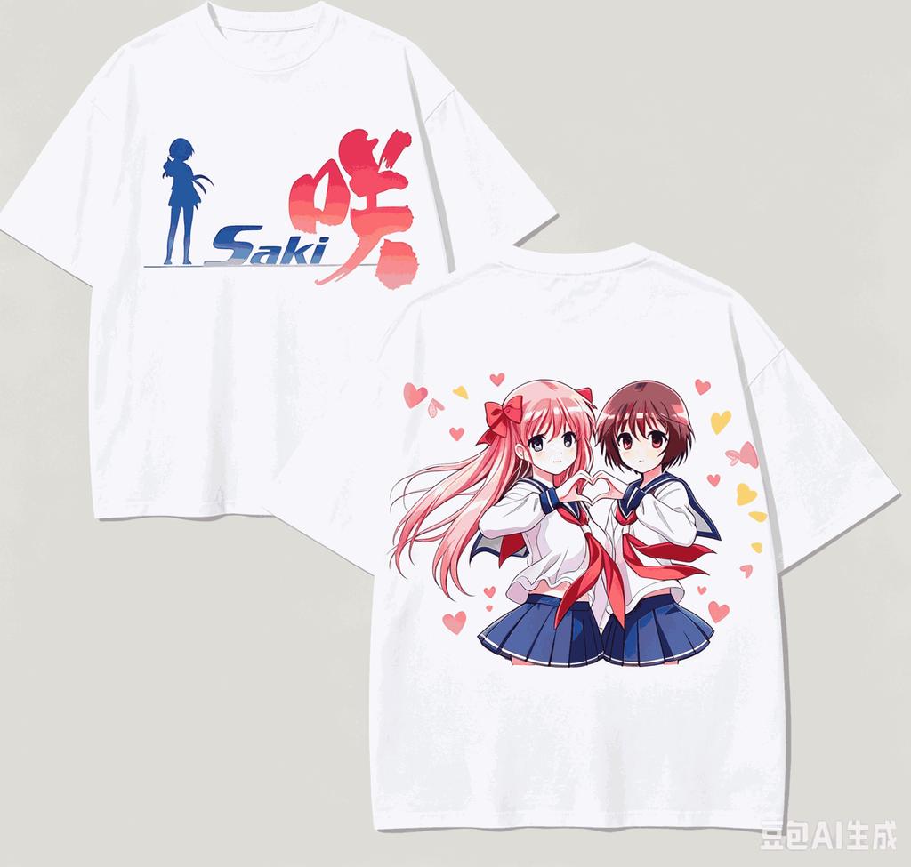 Saki Anime Lover TShirt Harajuku Cotton NewModel High Street Retro Fashion Oversized Unisex Hot Product Comfortable Breathable
