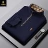Men's Autumn/Winter 2025 Python Dragon Embroidered Long Sleeve Half-Zip Stand Collar Casual Top