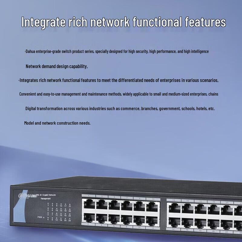 Dahua 24-Port Gigabit Unmanaged Ethernet Switch