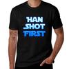 Han Shot First T-Shirt Athletic Fit Sports Short Sleeve Top