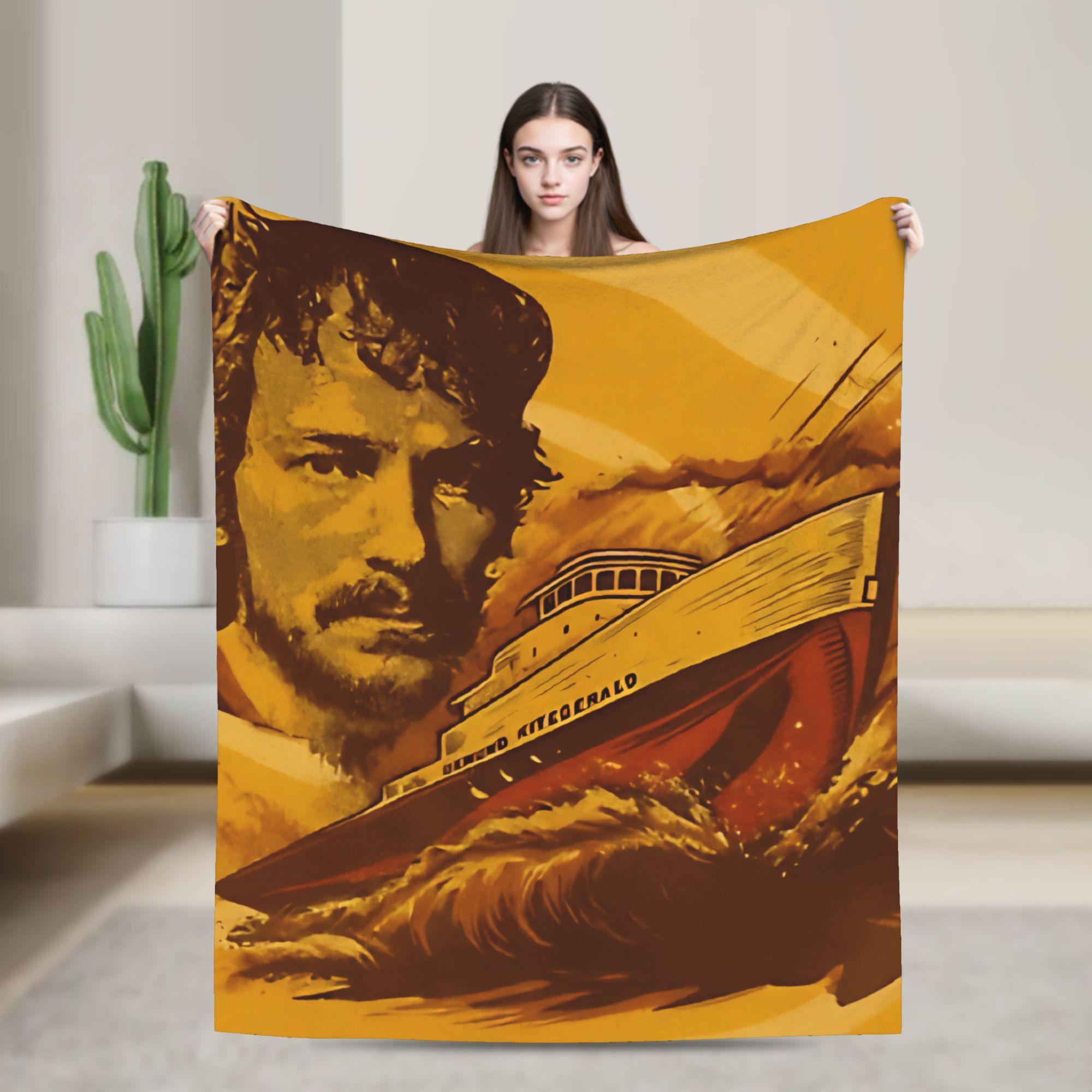 Soft Warm Blanket Kids Decorative Edmund Fitzgerald Throw Blanket Great Ship Flannel Bedspread Home Decor Print Sofa Bed Cover 30x40in