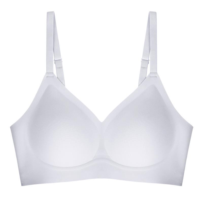 

Бесшовный летний бюстгальтер с полуфиксированной чашкой, желейной верхней поддержкой для большой груди, тонкими бретелями и красивым дизайном спины L/XL фиолетовый