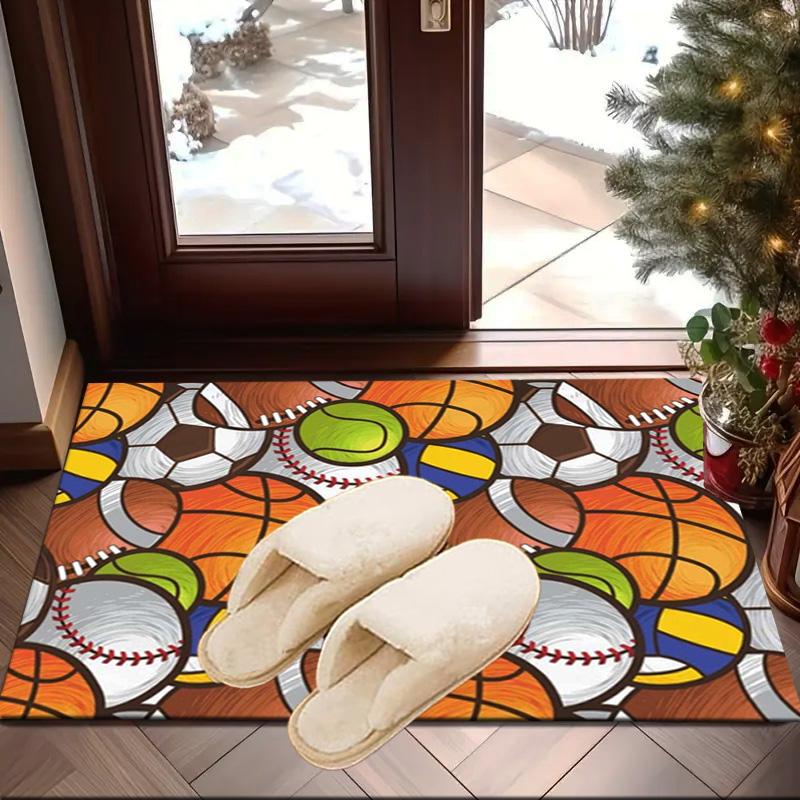 Basketball Pattern Background Carpet, Chair Rug,Rug for Office Bedroom living rooms, Doormat decor Fan Gift Christmas Gift