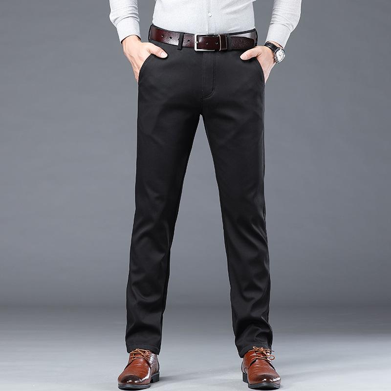 2024 Summer And Autumn Thin Non Ironing Tencel Cotton Casual Pants, Straight Tube Loose Business Pants For Men