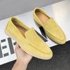 Men Classic British Style Loafers Moccasins Cow Suede Genuine Leather Fashion Men's Casual Shoes Mens Outdoor Driving Flats