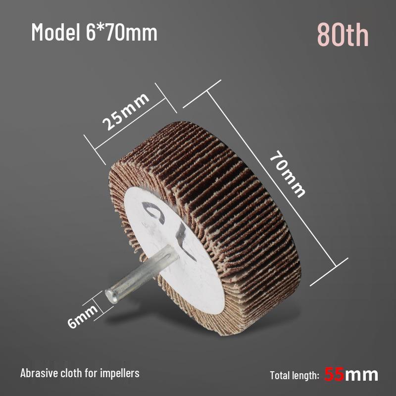 Enhanced 6mm Shank Flap Wheel for Rust Removal - Sandpaper Sand Cloth Grinding and Polishing.
