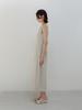 Moia Viscose Barrel Dress (Sand Beige)
