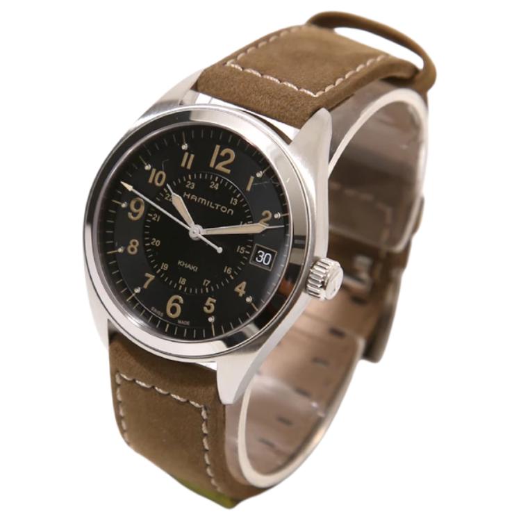 Hamilton Khaki Field Series Zegarek Kwarcowy Wodoodporny do 50m Koperta ze Stali Nierdzewnej Czarna Tarcza Zegarki Męskie H68551833