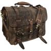 Vintage Brown Genuine Buffalo Leather Messenger Bag 16"Laptop Briefcase Satchel