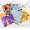Retro Print Leather Glasses Case - Stylish & Durable Oil Painting Design