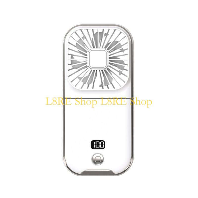 L8RE USB C Rechargeable Mini Fan Portable Handheld Fan with 5 Speed Setting Quiet