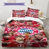 FC Bayern Munich All Players Collage 3PCS Bedding Set Duvet Cover with 2 Pillowcases, Team Logo Soccer Print Bed Linens for Fans