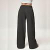 Ladies' Loose Comfortable Casual Fashionable Wide Leg Pants Solid Color And Plush High Waisted Pants