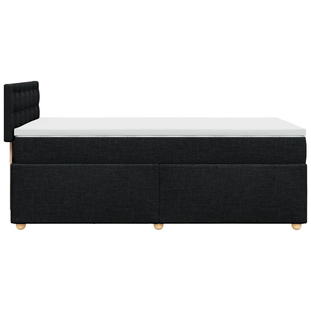 Vidaxl Continental Bed With Mattress, Black, Fabric, 80X200 Cm