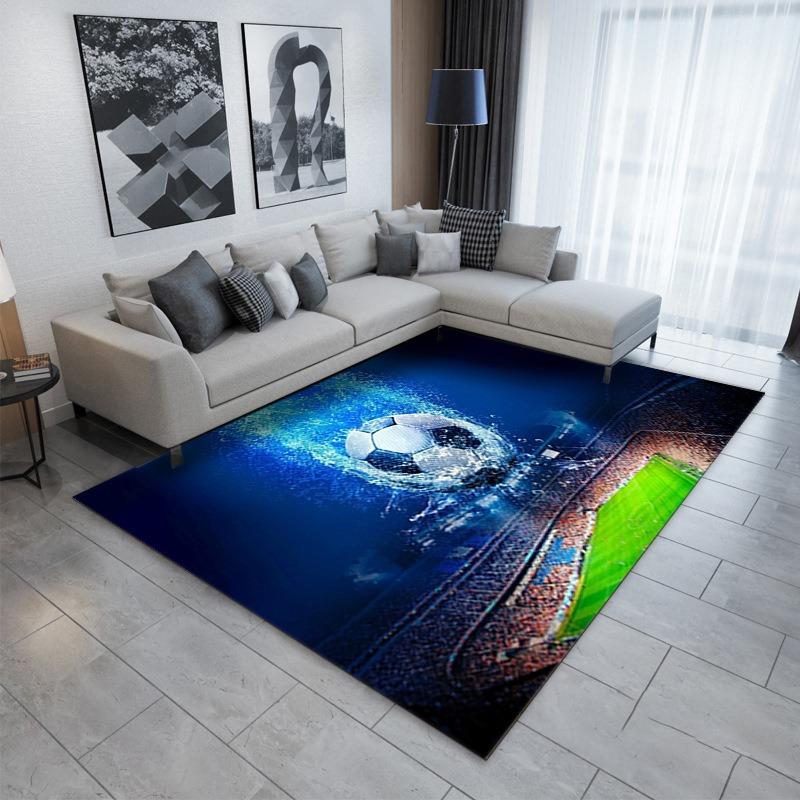 3D Football Large Carpet Rug for Home Living Room Bedroom Sofa Doormat Decor Children Play Area Rug Carpet Non-slip Floor Mat