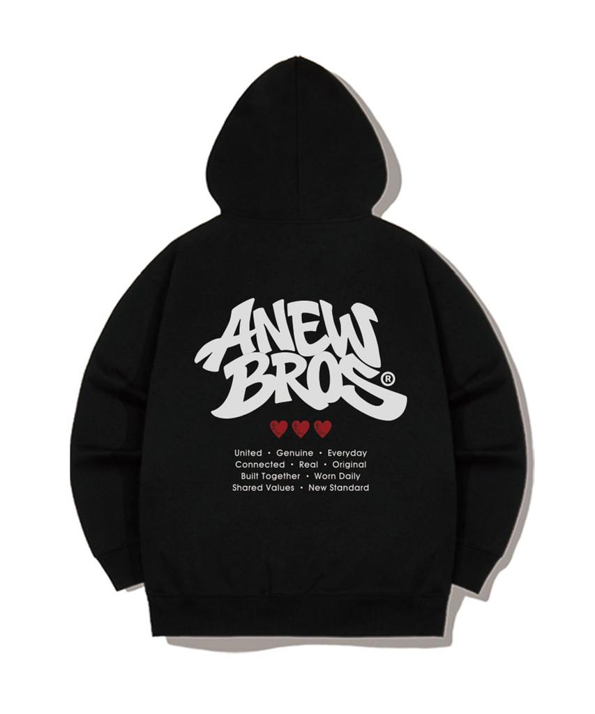 Urban Back Graphic 2-Way Oversized Zip-Up Hoodie 3 Colors [Anbh_9004]