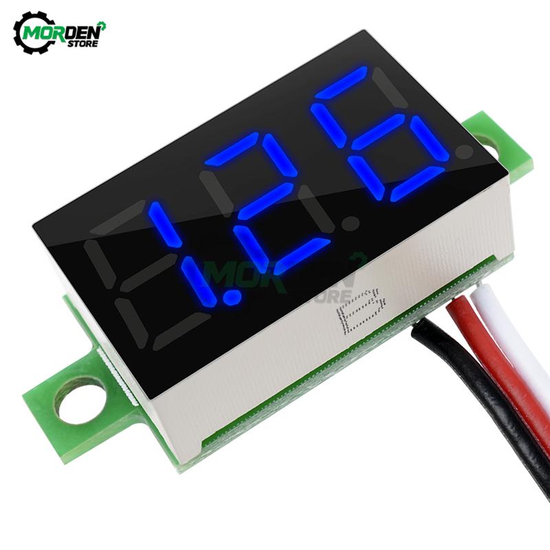 DC 1-11V Mini 1.16" 1 Wires LED Display Digital Voltmeter Blue Red Green Voltage Meter Tester 1V 11V