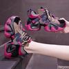 Fashion Thick Soled Women's Shoes Spring and Autumn New Sports and Leisure Shoes Color Blocked Design Women's Vulcanized Shoes Sneakers