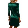 Stylish, Elegant, And Sophisticated Mid-length Long-sleeved  Neck Dress For Women