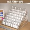 HOTQ Figure Display Tiered Display Rack for Acrylic Display Rack with Stepped Large 7 Tiers Shelf, Stands, Storage, Capacity, Clear,