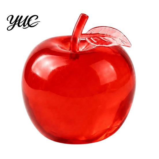 Hand Exerciser Squeezer Apple Squishy Stress Relief Ball, Transparent Fidget Toy, Squeeze Sensory Toy Soft Tpr Pinch for Adults Kids, Cute Fruit