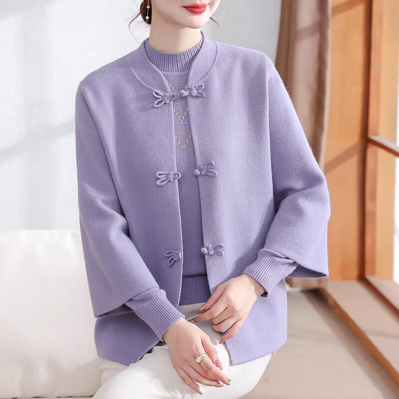 

Элегантный женский вязаный костюм-двойка XL