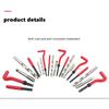 131-Piece Thread Repair Kit, Taps & Dies Set for Car & Auto Thread Restoration, High-Quality Thread Repair Tools